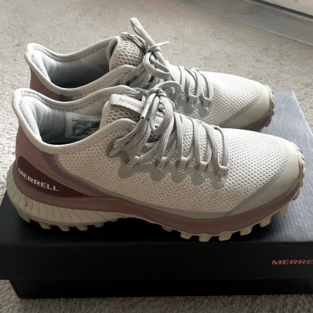 Merrell Cream and Brown Shoes